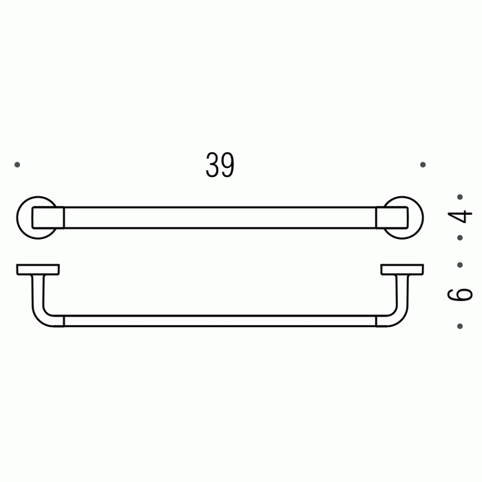 B5209 Полотенцедержатель 39 см COLOMBO NORDIC Colombo Design - Вид №2