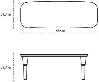 Scarlet Splendour Лакированная деревянная скамья Vanilla noir sun-id-1485029 - Вид №6