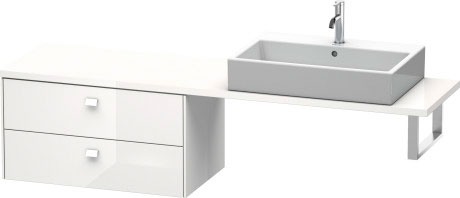 BR512902222 Brioso Шкафчик для компактной консоли Белый глянцевый декор Duravit - Вид №2