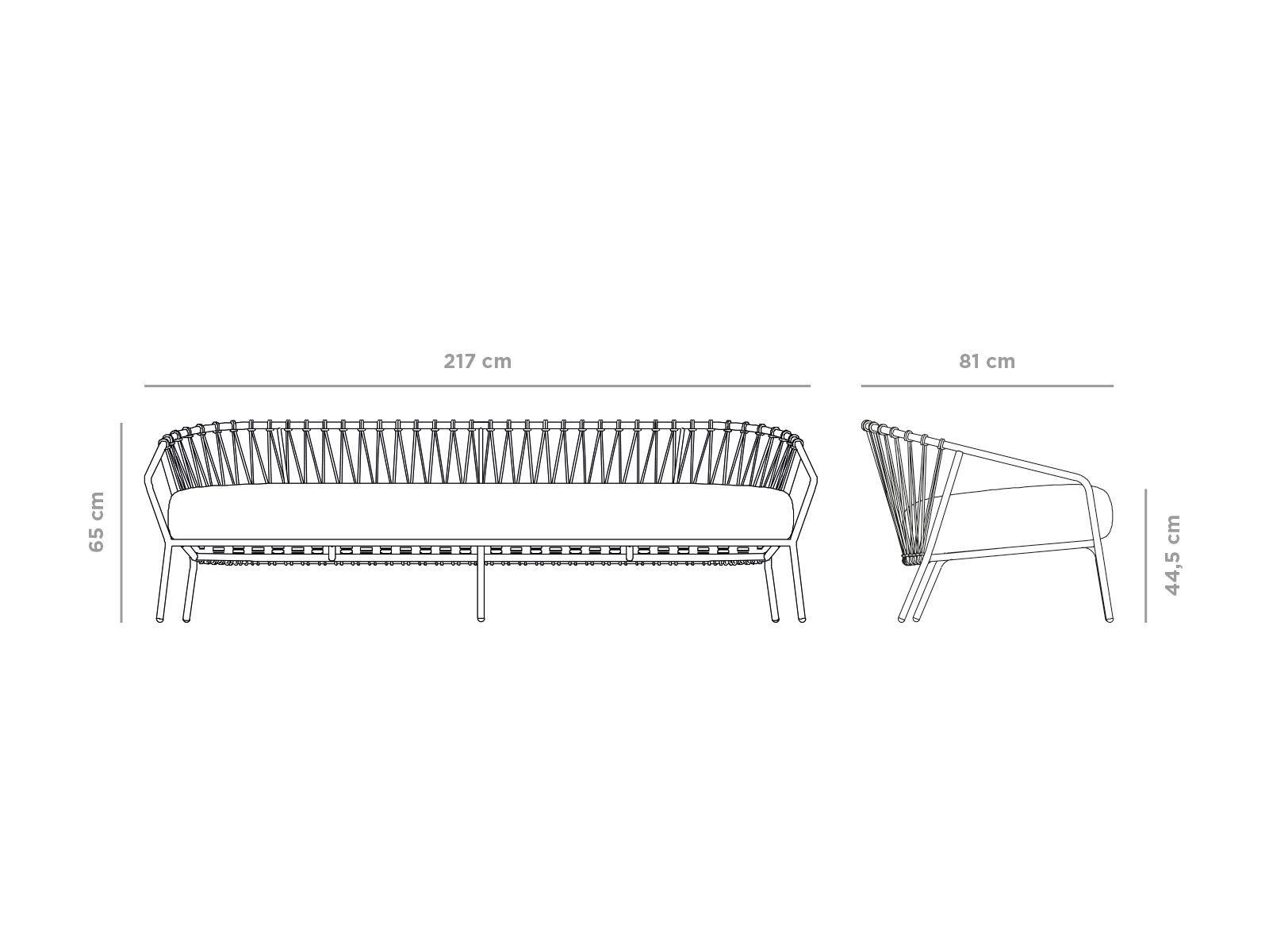 3-местный садовый диван MUSOLA Baga ARCH-00099326 - Вид №6