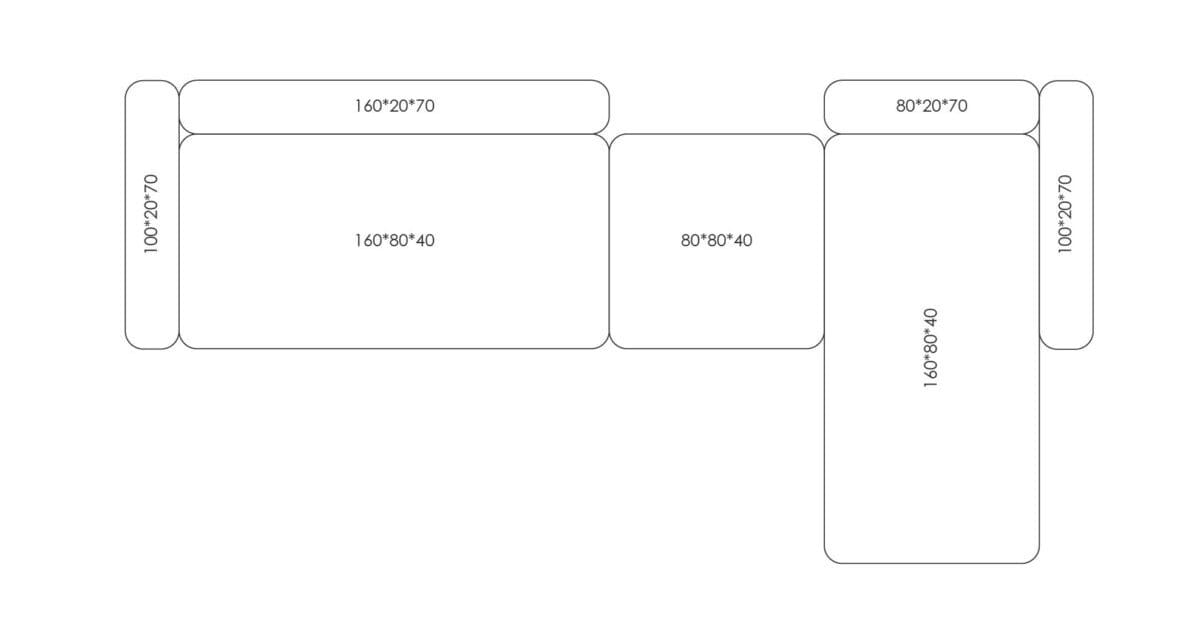 Тканевый диван с полуостровом HANNABI MODEL NO.20 TERRA ARCH-00099933 - Вид №6