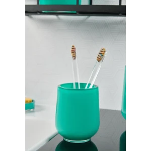 Стакан для зубных щёток Vidage Brilliante полирезин цвет зелёный бирюзовый