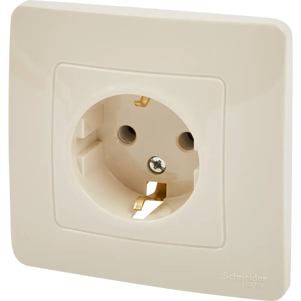 Розетка SYSTEME ELECTRIC Blanca бежевая с заземлением 84500044 Серия отсутствует STLM-1105225 - Вид №1
