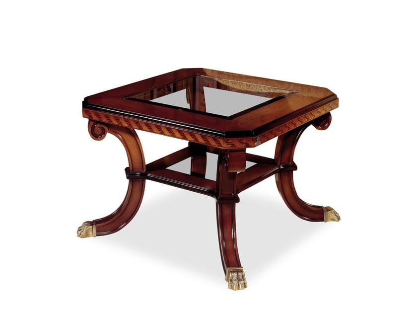 Деревянный квадратный журнальный столик Hurtado Traditional ARCH-00098255