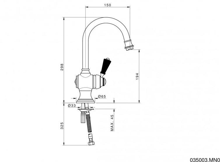 Bronces Mestre Смеситель для раковины, однорычажный Retro 035003.mn0.50 - Вид №1