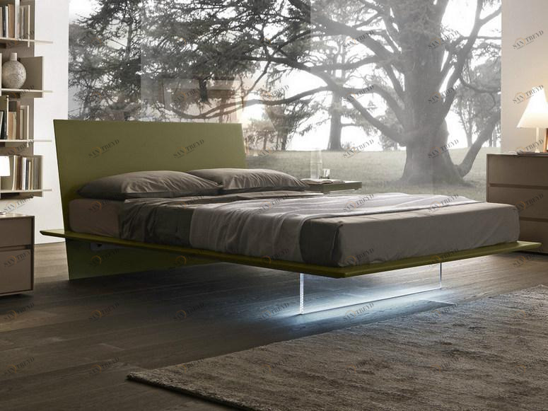 Presotto Лакированная двуспальная кровать Plana | letto sun-id-1495014