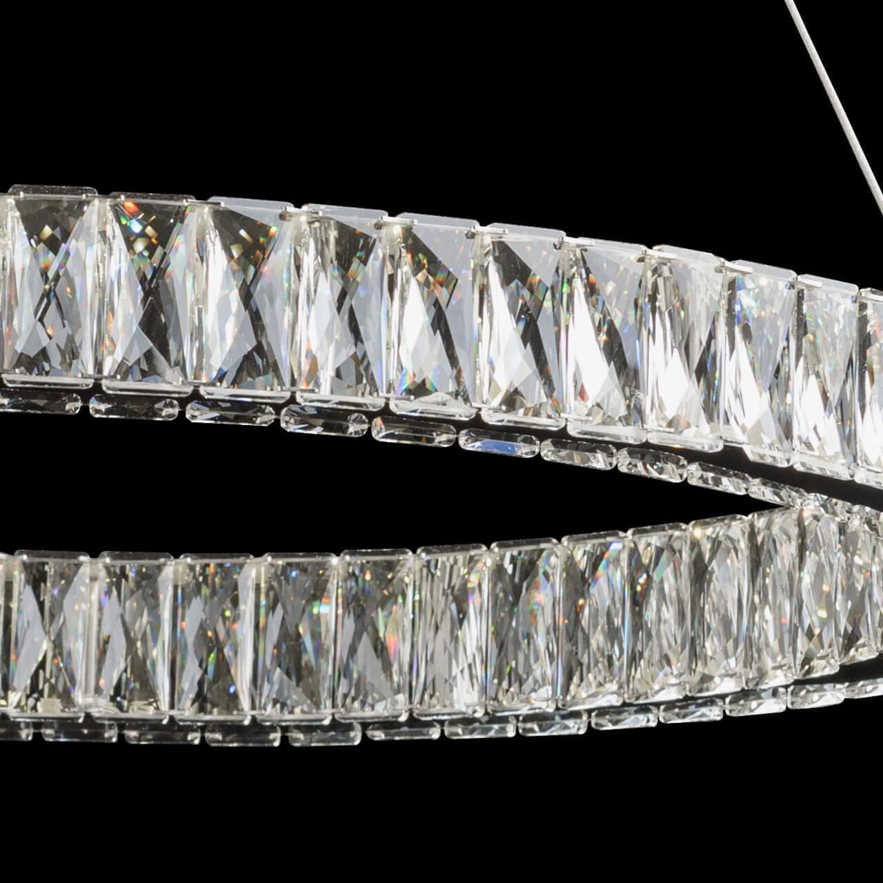Подвесной светодиодный светильник Chiaro Гослар А с одним кольцом 498011501 MW-LIGHT ДИЗАЙНЕРСКИЕ, ГОСЛАР 00-3889622 Серебро  - Вид №1