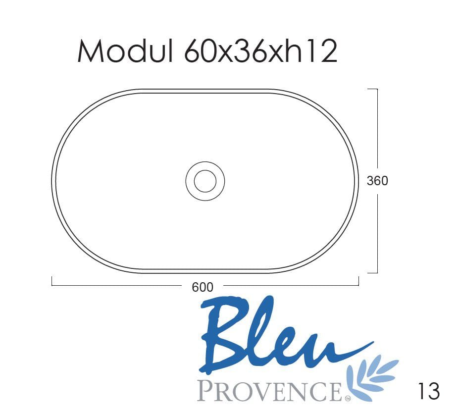 Керамическая столешница овальная раковина BLEU PROVENCE умывальники ARCH-00128853 - Вид №2