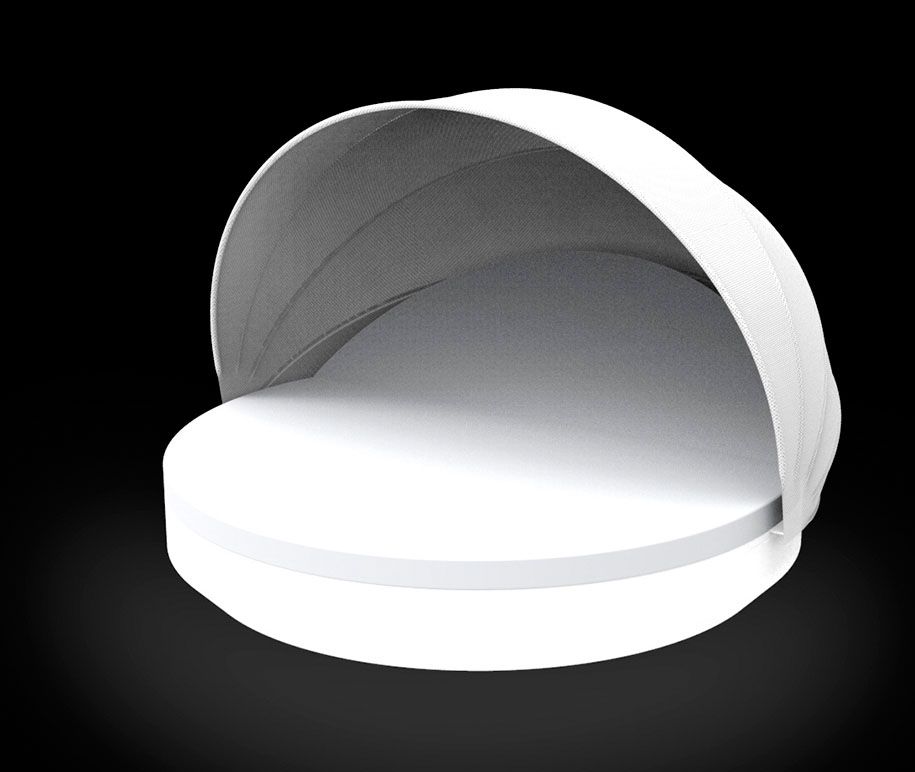 088431 Кровать с откидной спинкой и складным навесом LED Vondom Vela - Вид №2