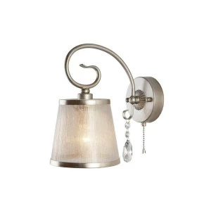 Бра металлическое с абажуром серебристое Eurosvet 60065/1 EUROSVET LIONA 00-3928685 Серебро