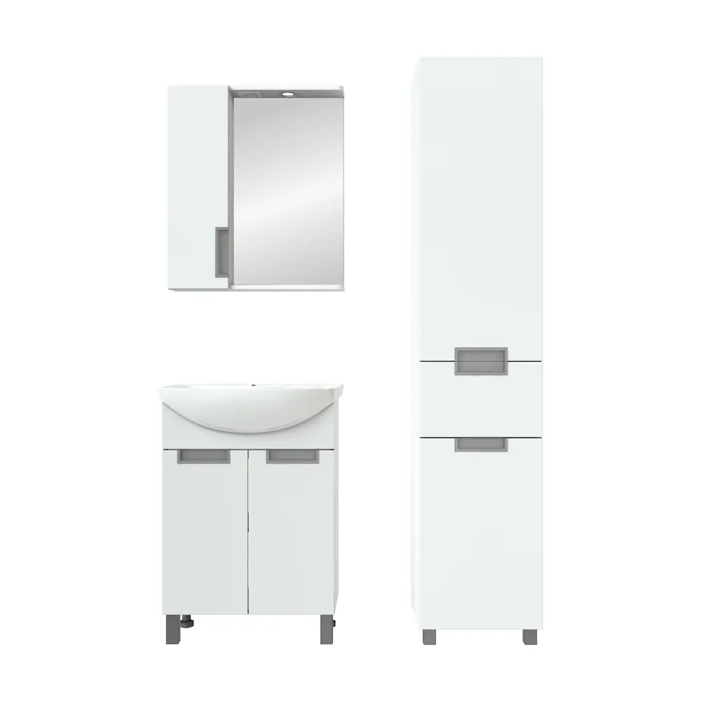 Шкаф для ванной зеркальный подвесной Vigo Венто 52x70 см цвет белый STLM-2055295 - Вид №3