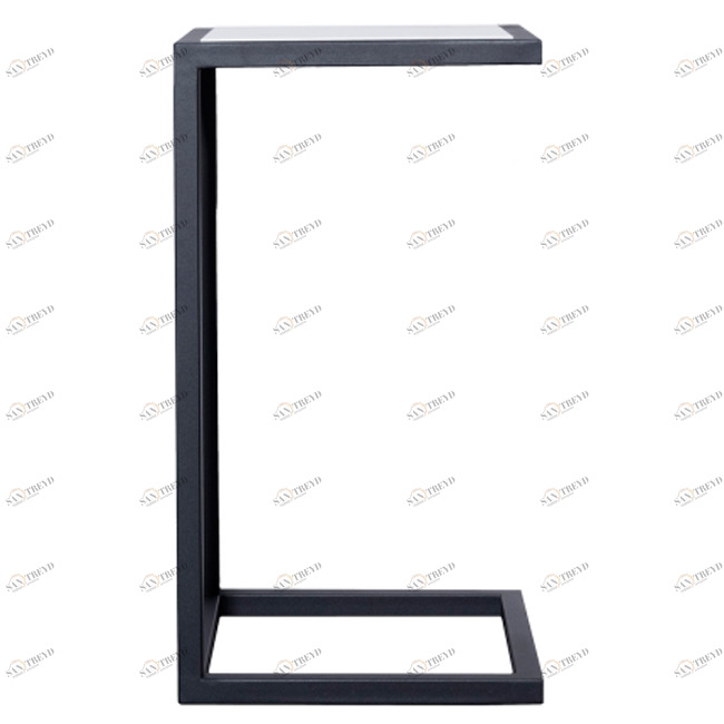 Прикроватный столик черный с мраморным топом 36 см FOR MISS  264005 Черный;белый 