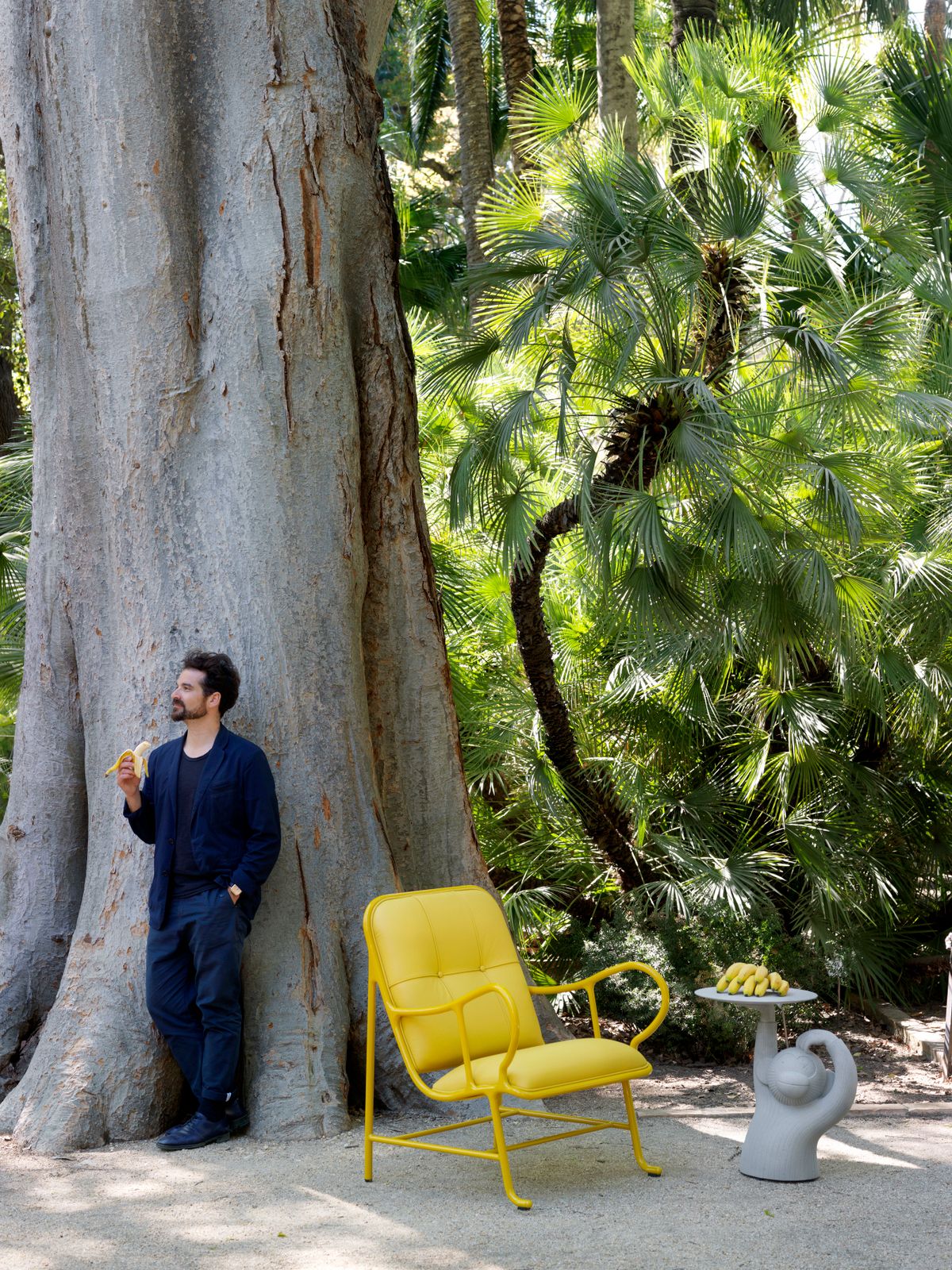 Бетонный круглый низкий журнальный столик BD Barcelona MONKEY ARCH-00134648 - Вид №13