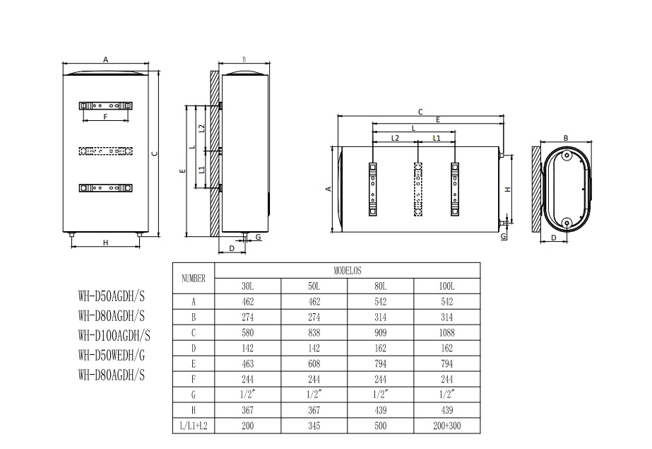 9141199 Водонагреватель электрический DEXP WH-D50AGDH/S STDN-0095205 - Вид №9