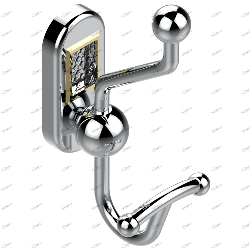 A2F-510A Крючок для халатов двойной Thg-paris Naïade Хром/золото A2F-510A CAT.A