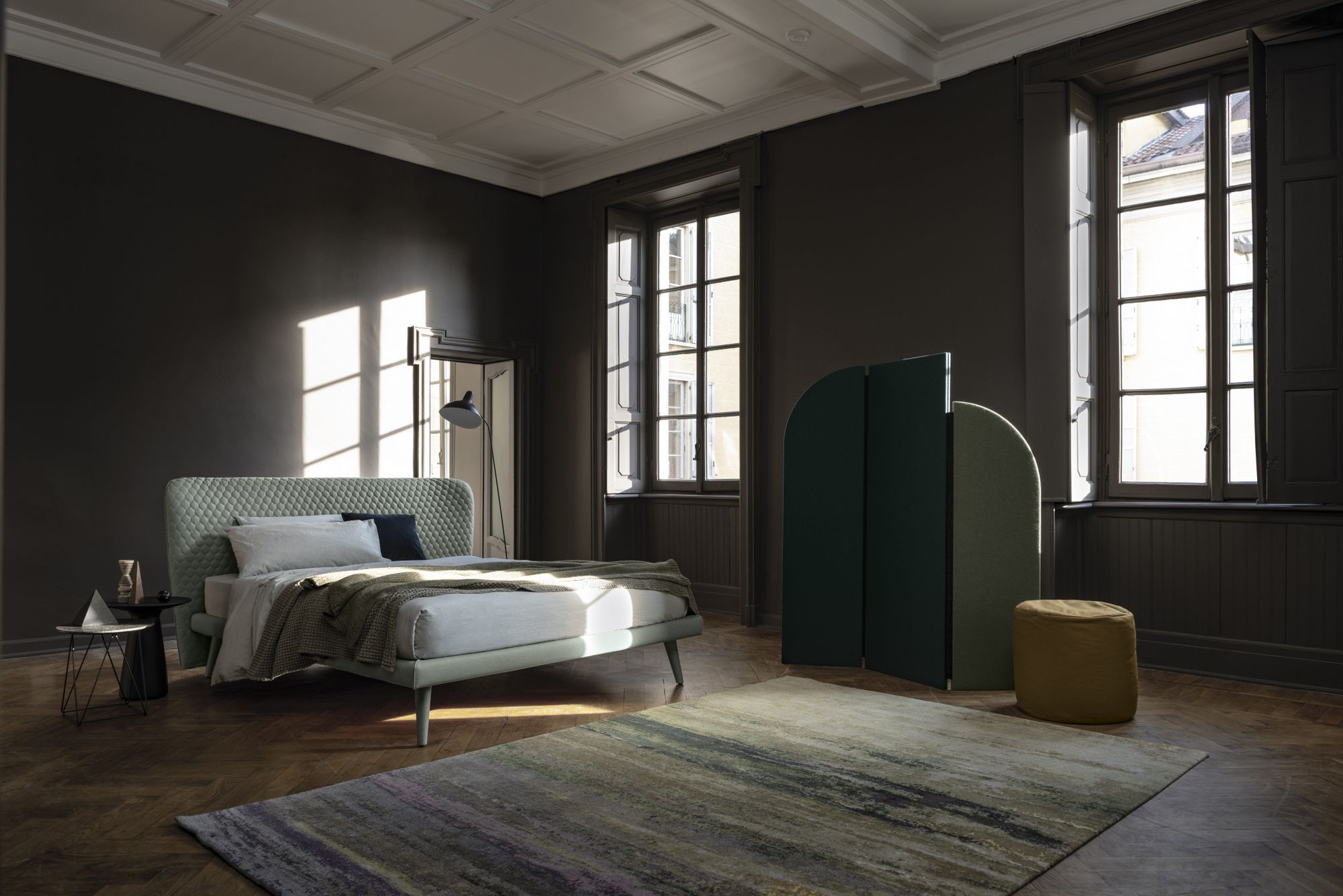 Двуспальная кровать из ткани Bolzan Corolle ARCH-00024236 - Вид №6