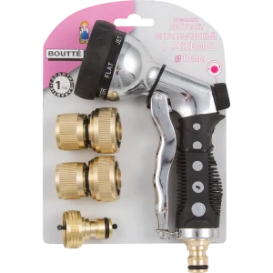 Набор Пистолет-распылитель для полива BOUTTE с коннекторами 3/4" 6 режимов