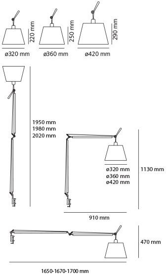 Artemide Настольная лампа из пергаментной бумаги Tolomeo sun-id-1345624 - Вид №2