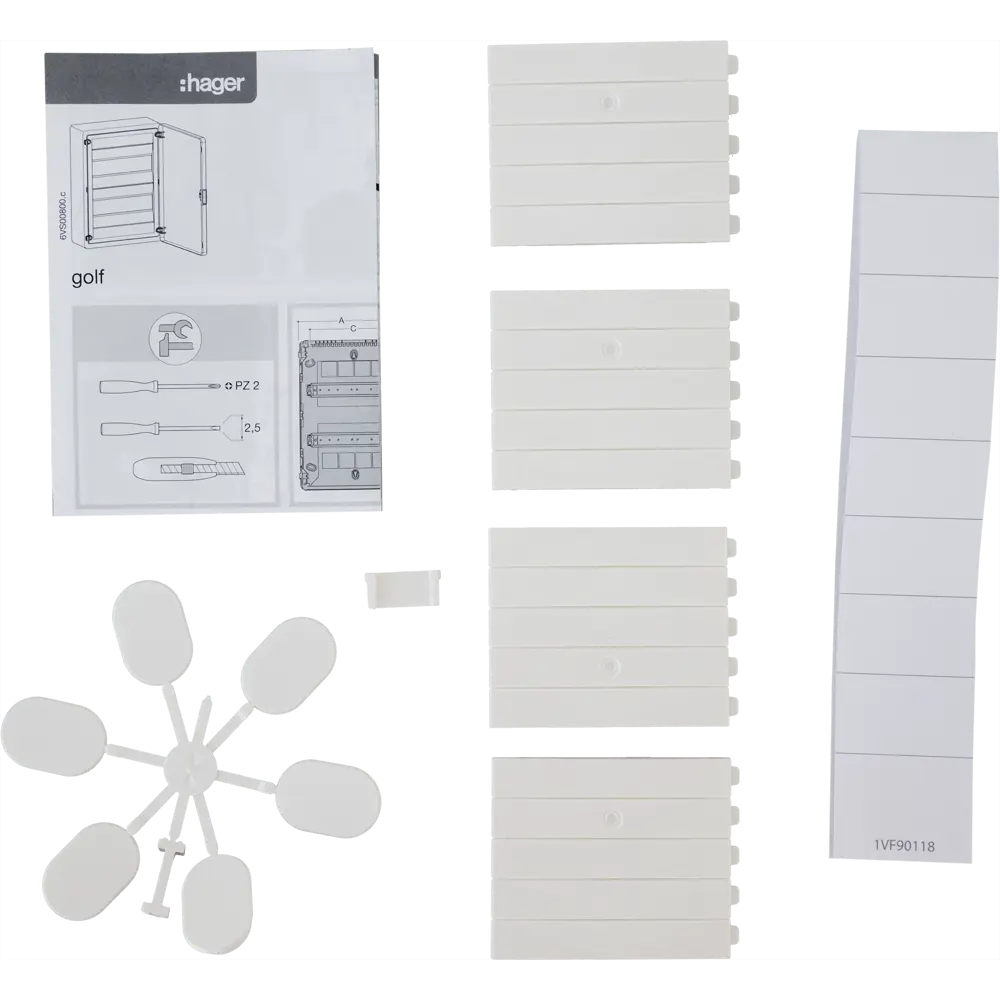 Щит распределительный навесной Hager Golf VS418TD 72 модуля IP30 пластик STLM-2178356 - Вид №4