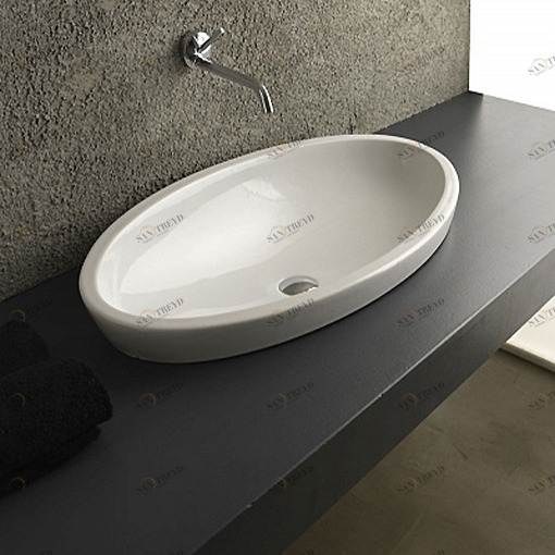 SF08044001 Накладная раковина под столешницу  овальная Disegno Ceramica 