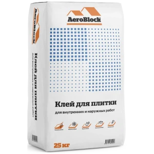 Клей для плитки AeroBlock для внутренних и наружных работ 25 кг