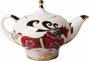 82220 Императорский фарфоровый завод Чайник заварочный "Красный конь" Фарфор твердый
