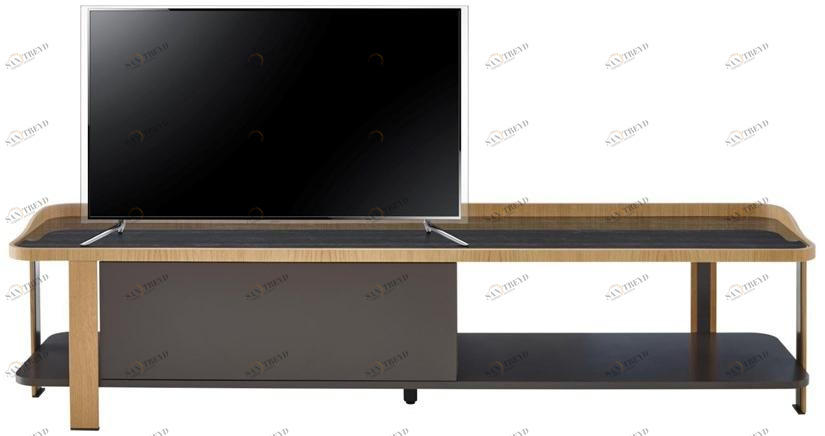 Ligne Roset Низкая тумба под телевизор из лакированной древесины Postmoderne sun-id-1432341