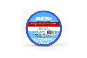16052455 Изолента 0.13х15 мм, 10 метров, синяя SBE-IT-15-10-db Smartbuy