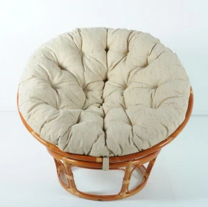 Кресло с подушкой коричневое из ротанга "Коньяк" Papasan 23/01 VINOTTI  00-3885505 Коричневый