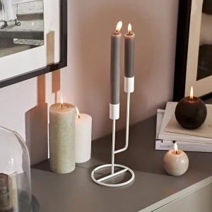 87691204 Подсвечник Фейерверк 24 см цвет белый STLM-0962662