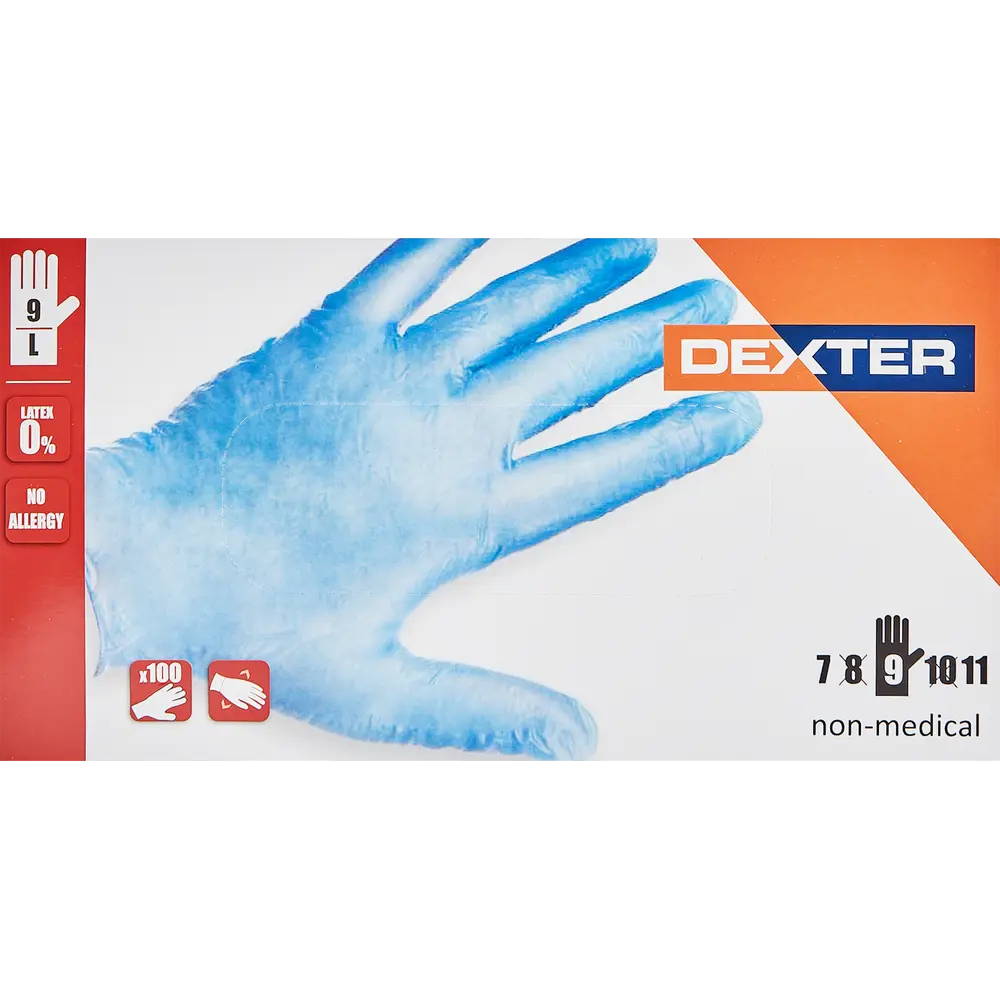 Перчатки нитриловые Dexter размер 9/L одноразовые, 100 штук STLM-2179710 - Вид №2