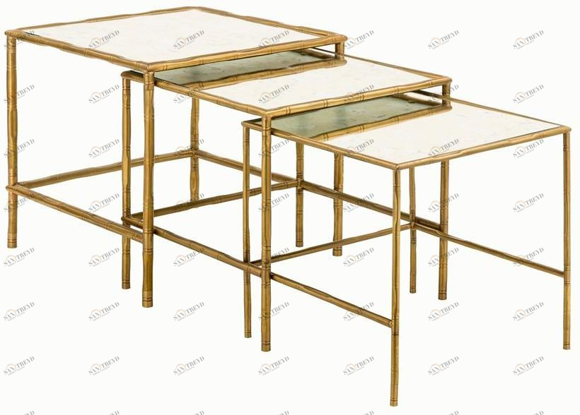 Il Bronzetto Квадратный латунный журнальный столик Eclectic Bam04tris