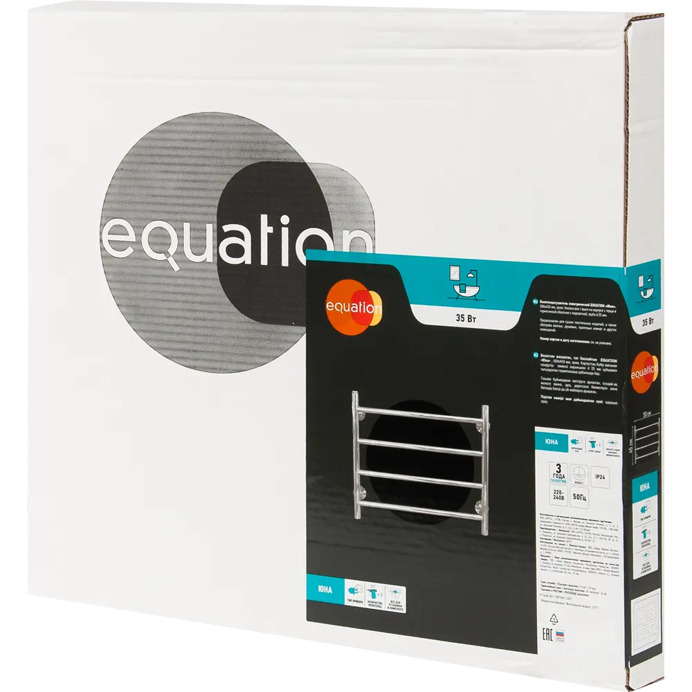 Полотенцесушитель электрический Equation Юна 500x450 мм 35 Вт лесенка цвет хром STLM-2166480 - Вид №6