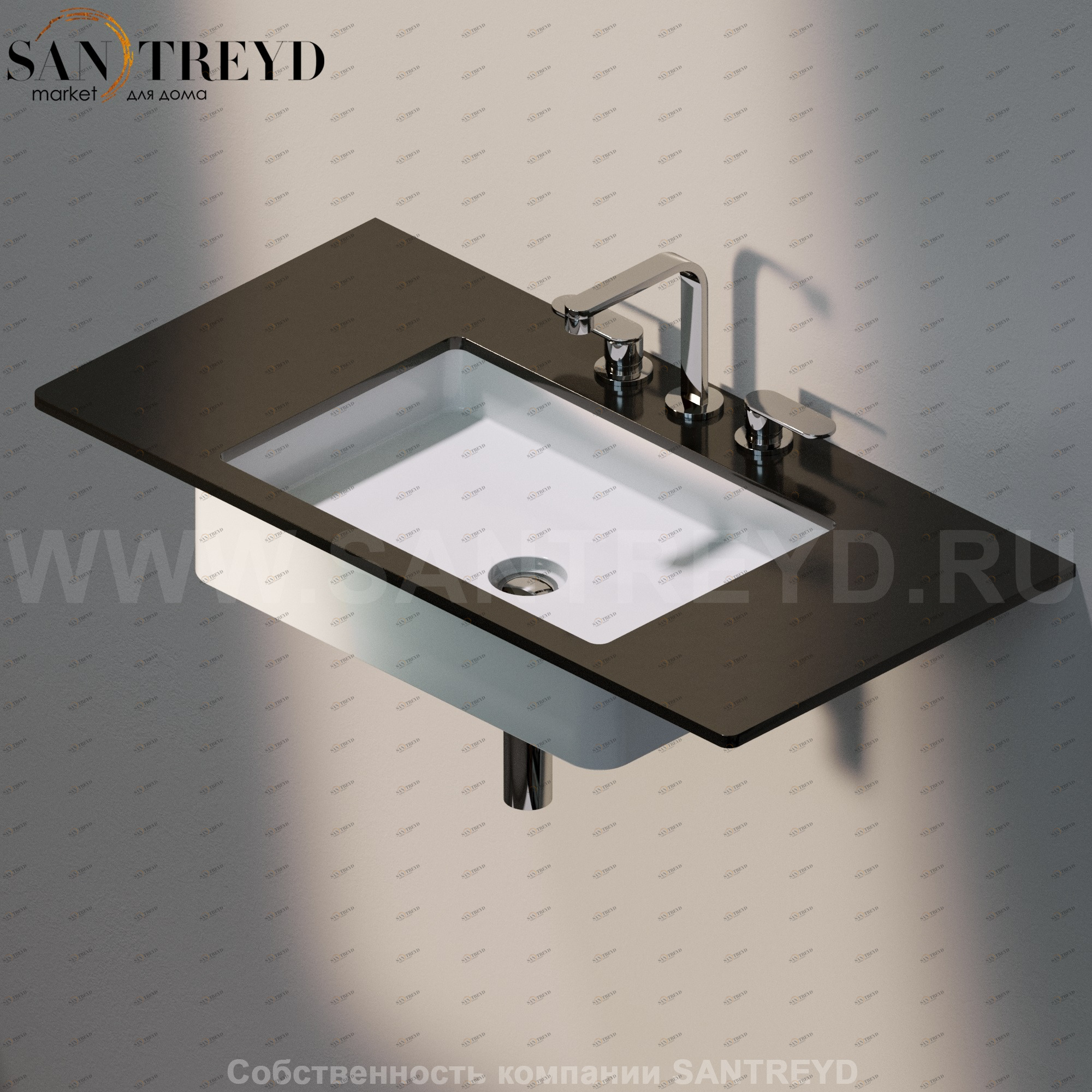 MW60SP9016 Накладная раковина под столешницу  квадратная Ceramica Flaminia Miniwash