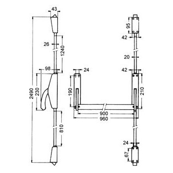 ASSA 1130:1 антипаника нажимная штанга ASSA ABLOY LK01-453