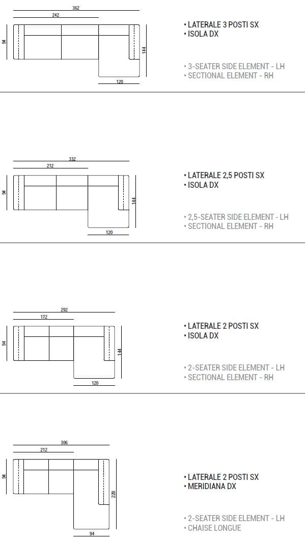 Тканевый диван с полуостровом Dall'Agnese POLDO ARCH-00076444 - Вид №4