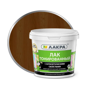 90708594 Лак тонированный с УФ-фильтром цвет орех 0.9 кг STLM-0348147 ЛАКРА