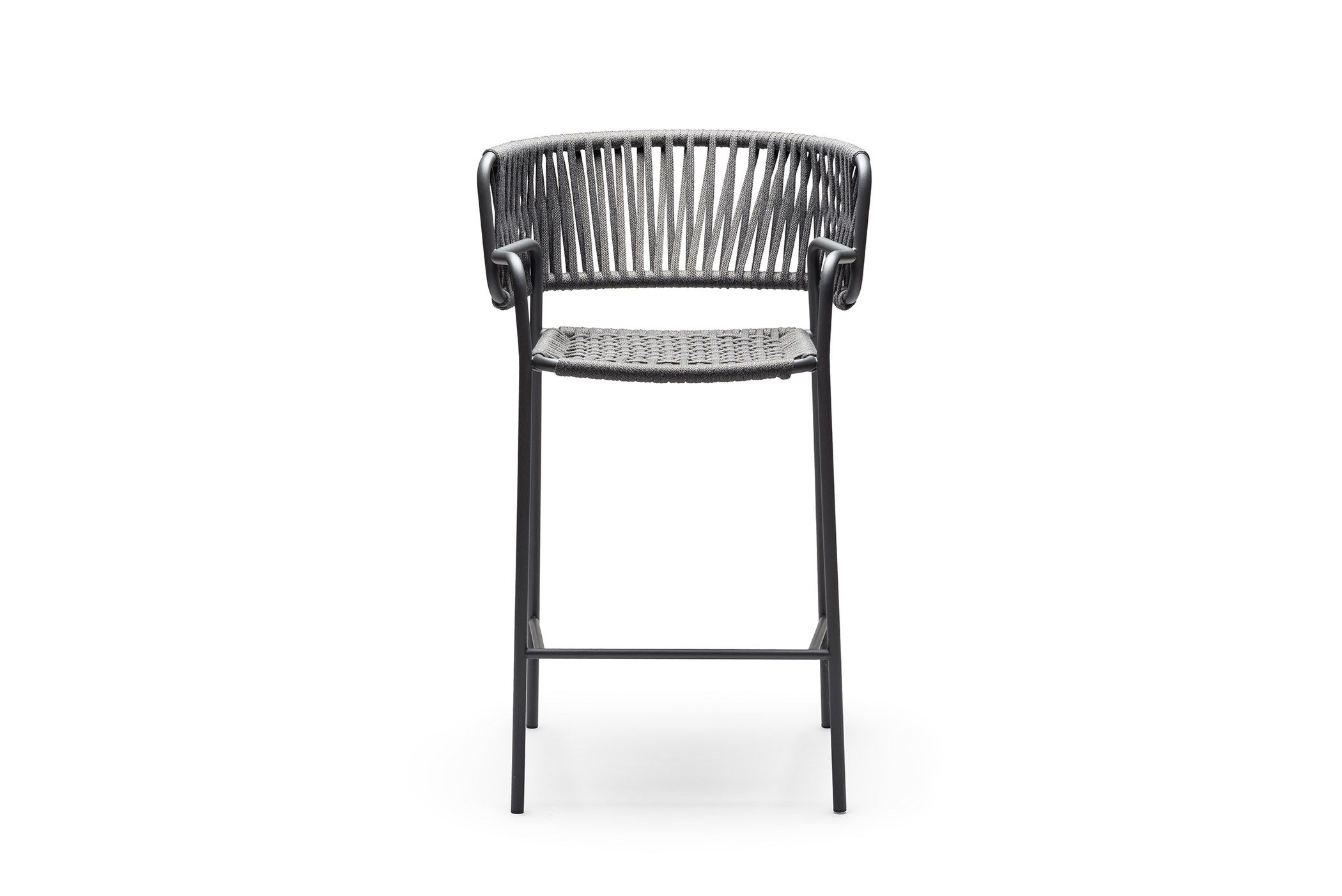 Высокий садовый стул из морской веревки с подлокотниками CHAIRS & MORE Klot ARCH-00079494 - Вид №1