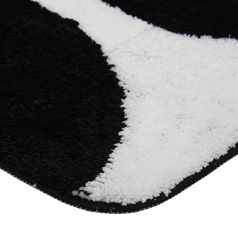 Коврик для ванной комнаты Bim 60х90 см чёрный/белый SWENSA STLM-2150703 - Вид №1