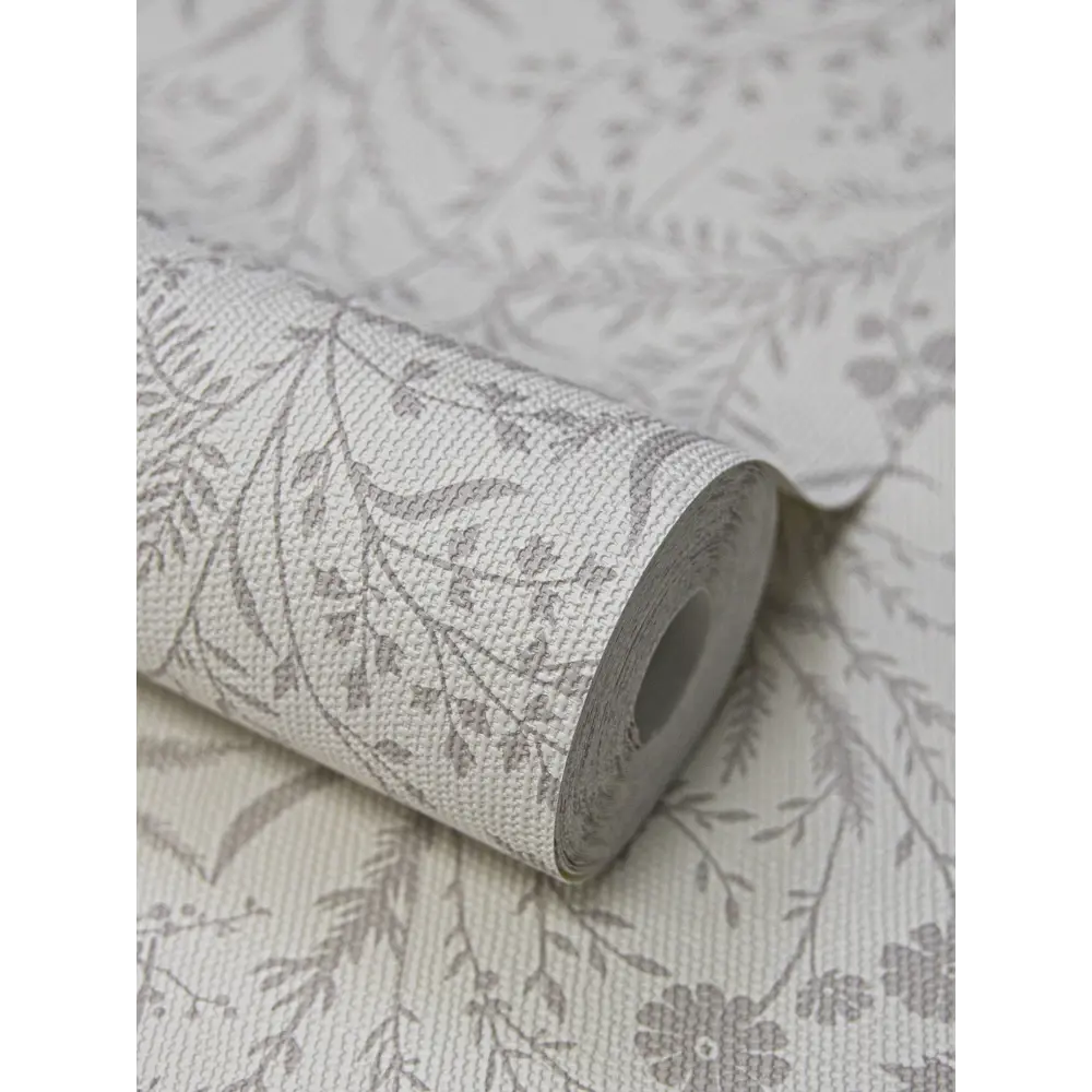 WALLSECRET Scandy - Флизелиновые обои бежевые с растительным орнаментом 89395597 STLM-1461181 - Вид №2