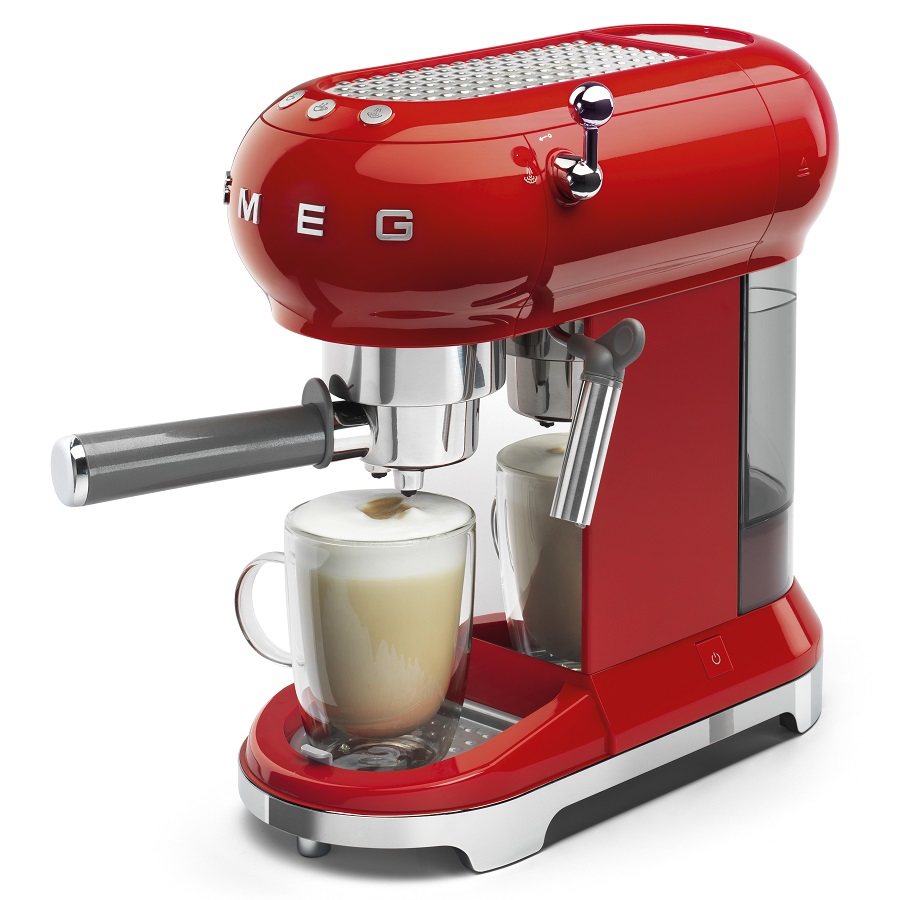 Кофемашина-эспрессо Smeg, красная ECF01RDEU - Вид №2