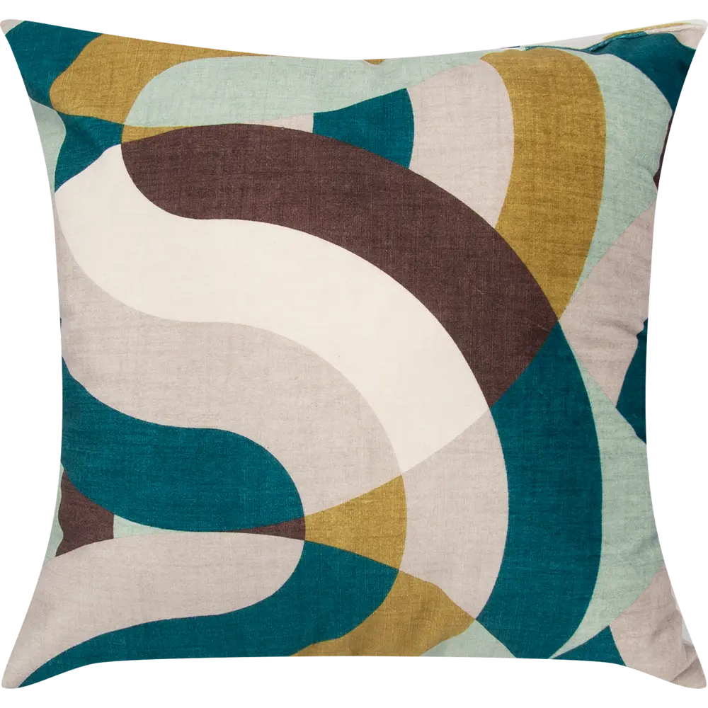 Подушка Цветные Волны 40x40 см цвет бирюзовый 89077560 STLM-2002862 SEASONS 