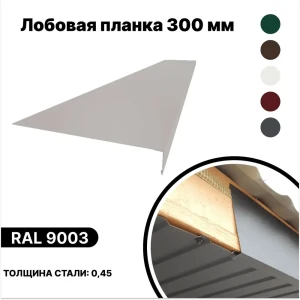 91936558 Лобовая планка B-group 1250x300мм RAL 9003 белый глянцевый 10шт STLM-1412478