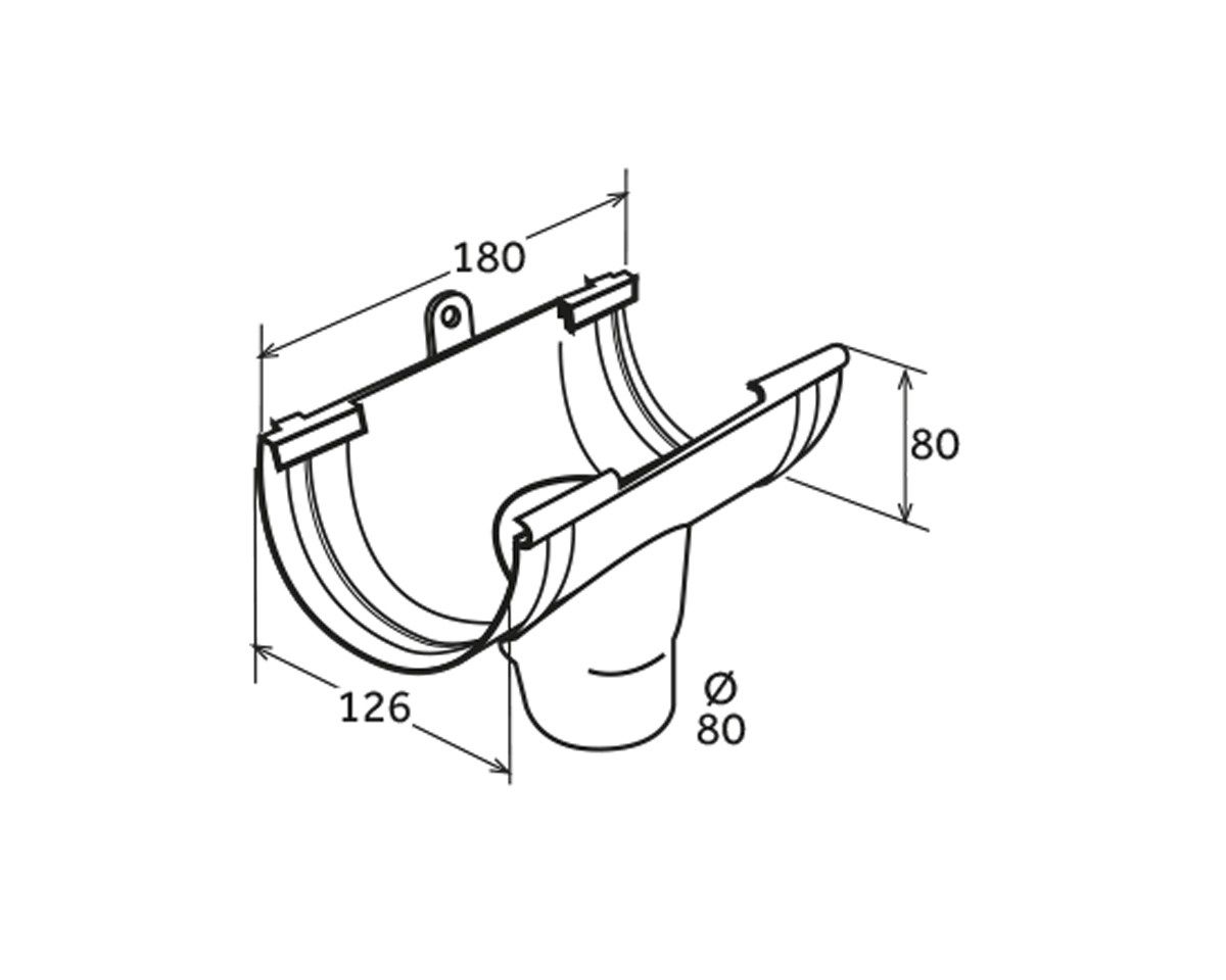 Соединение с эстетическим сливом для желоба 125 First Corporation First Plast ARCH-00093694 - Вид №2