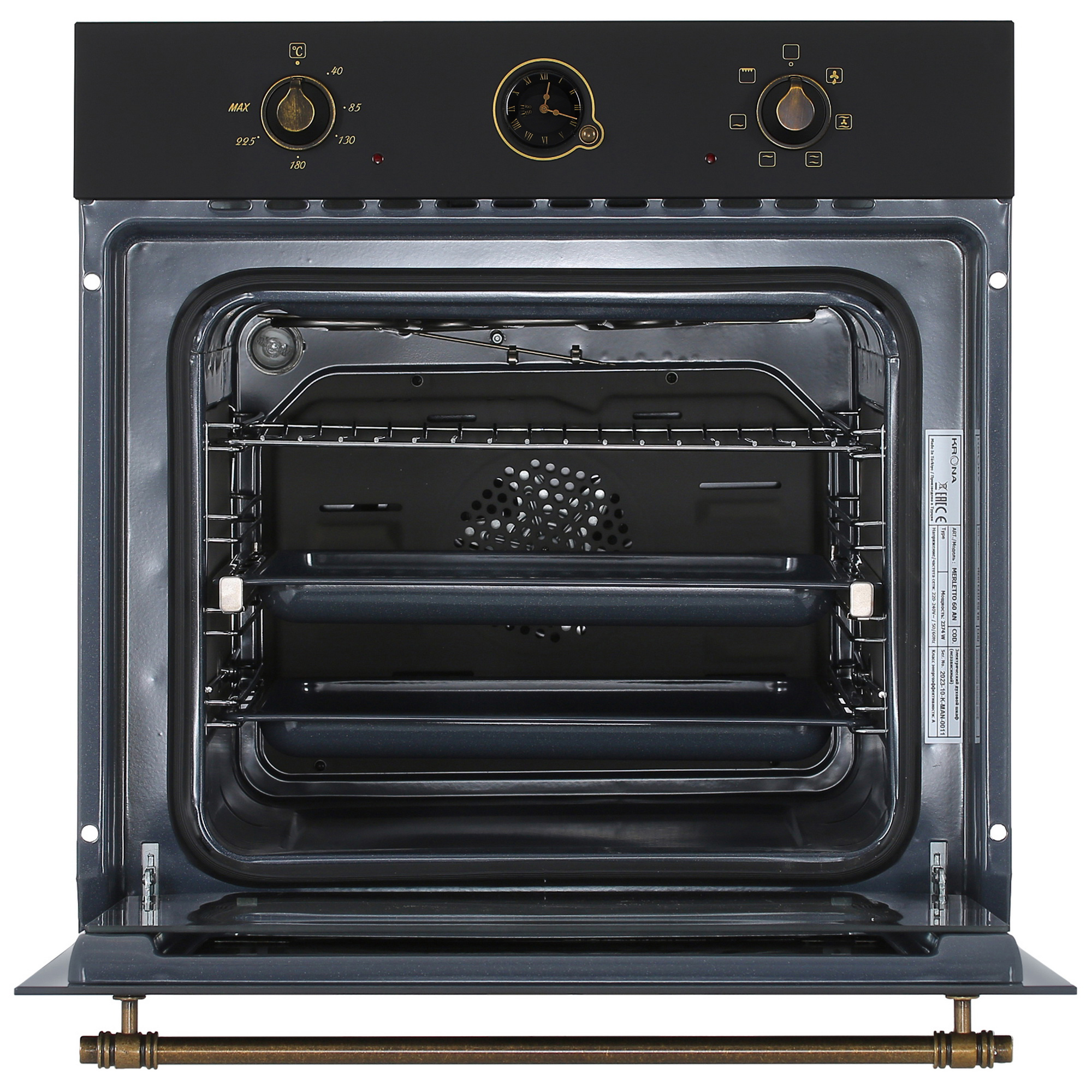 5361655 Электрический духовой шкаф KRONA MERLETTO 60 AN черный KRONA1 STDN-0071077 - Вид №7