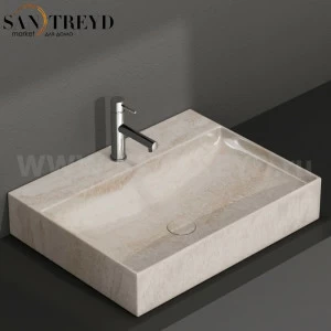 B6R65SB Подвесная раковина настенная прямоугольная Ceramica Globo T-EDGE белая