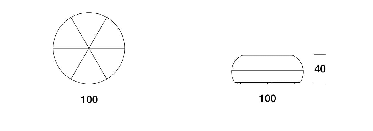 Круглый пуф из ткани Former In Italia TREVI GLAM ARCH-00035811 - Вид №2