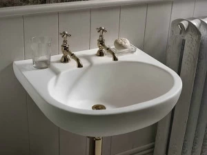 810, 815, 820 Подвесная раковина настенная овальная Corian® Design  белая