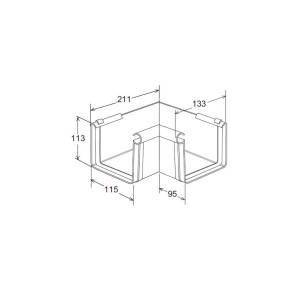 Внутренний угловой желоб 100×110