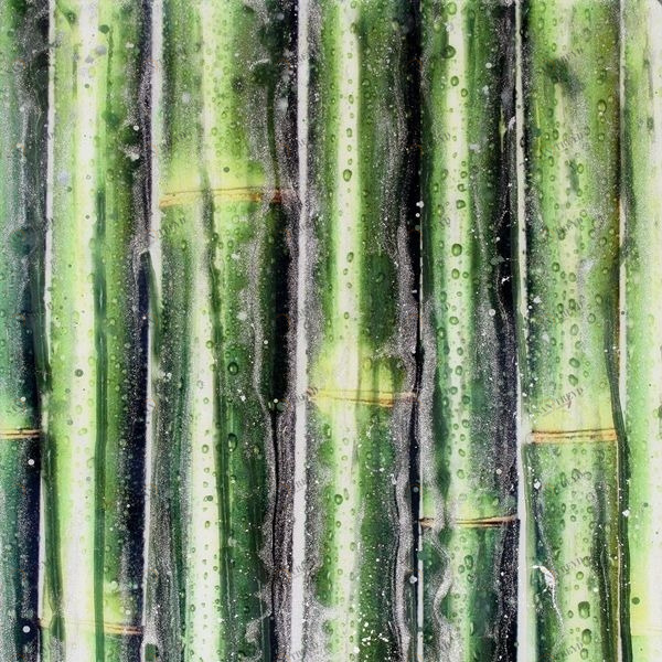 Арт-панель на холсте Alex Turco Organic Bamboo In Green BAMBOOINGREEN